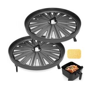 Air Fryer Grill Pan Insert Set 2-Pack Nonstick Crisper Plates Replacement‎
